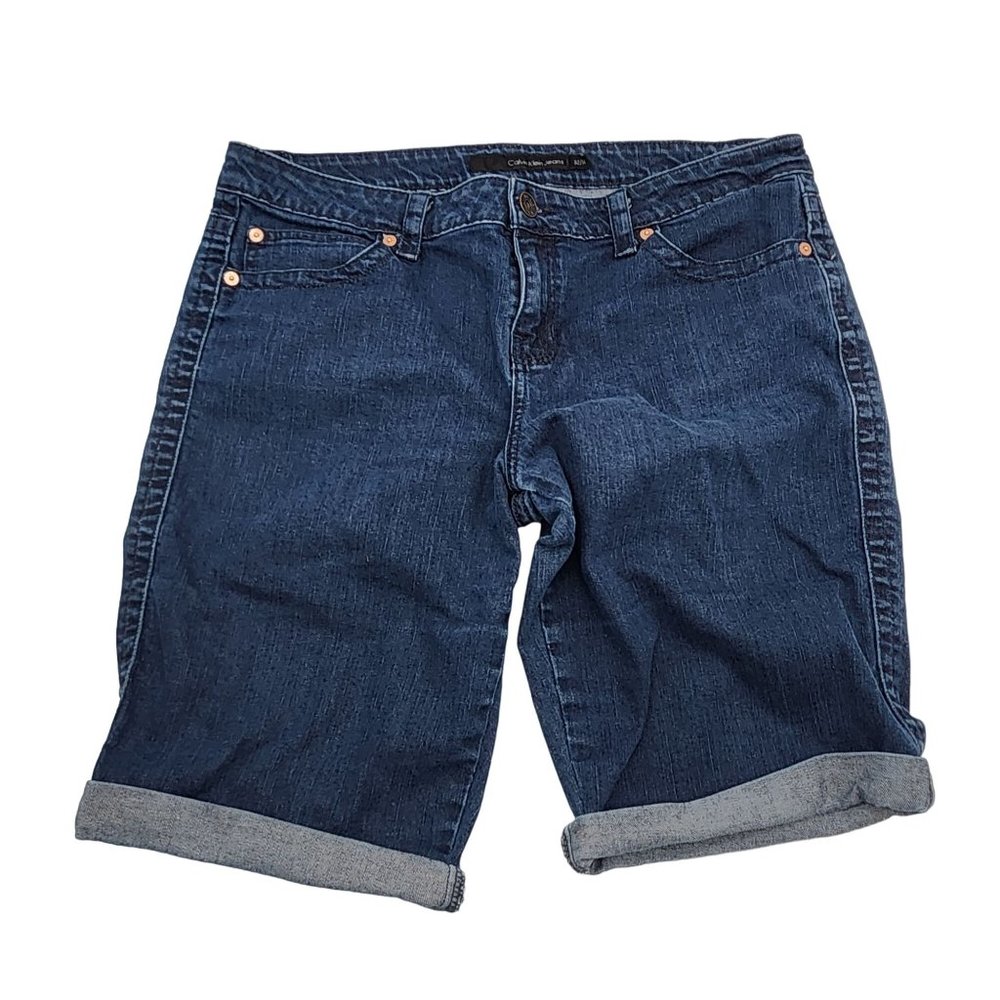 Calvin Klein cuffed denim  jean Shorts womens 32/14